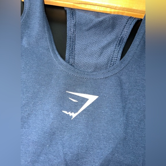 Gymshark Men's React Classic Stringer Slim Fit Tank Top Shirt Navy Blue Sz M EUC - Picture 3 of 8